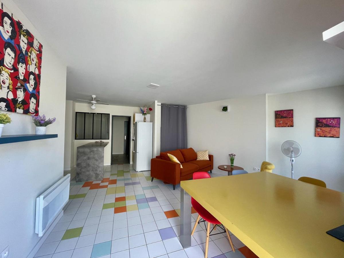 Appart Pop-Art Proche Autoroute, Plages Et Attractions, Wifi - Tv, Deco Stylee, Calme Bessan 外观 照片